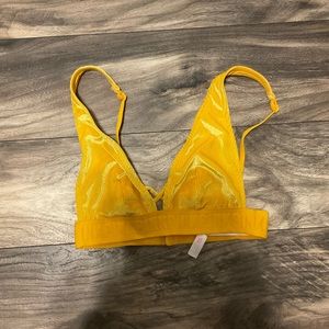 VS PINK Yellow Velvet Bralette